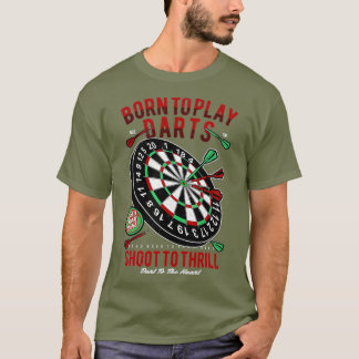 Vintage Born för att spela upp Darts Pub Game Drun T Shirt
