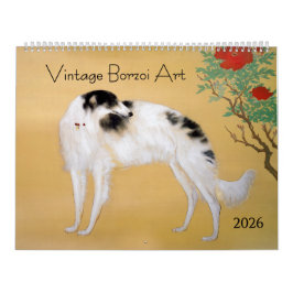 vintage Borzoi Art Calendar 2026 Kalender