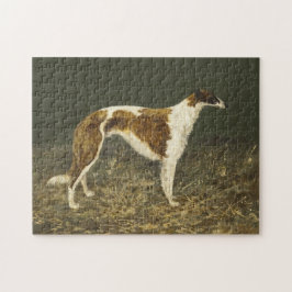 Vintage Borzoi-målning Pussel
