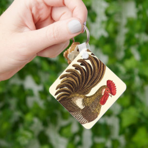 Vintage Boskap Chickens, Proud Tupp Nyckelring