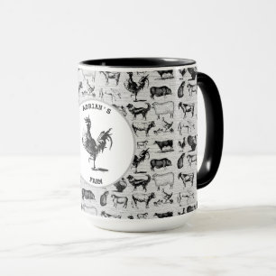 Vintage Boskap Rustic Collage Mugg