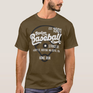 Vintage Boston Baseball Est 1901 Baseball Fläkt T Shirt