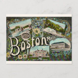 Vintage Boston Groddammen Vykort