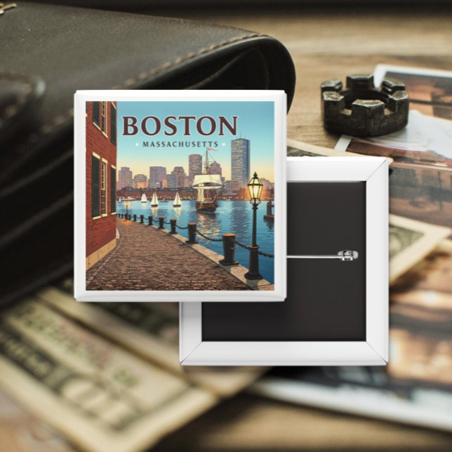 Vintage Boston Massachusetts Knapp (Skapare uppladdad)