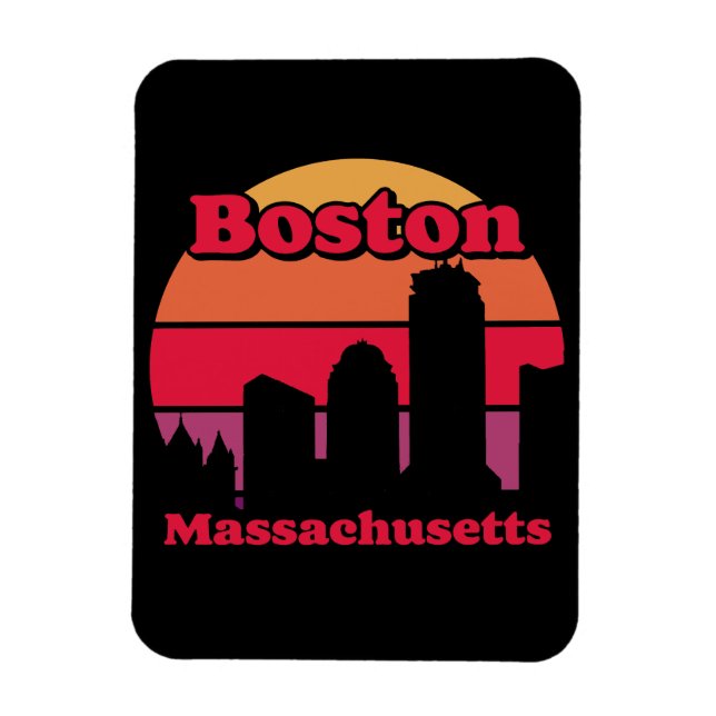 Vintage Boston Massachusetts Magnet (Vertikal)