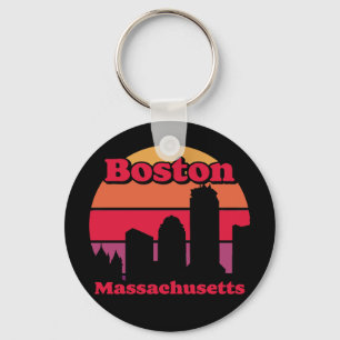 Vintage Boston Massachusetts Nyckelring