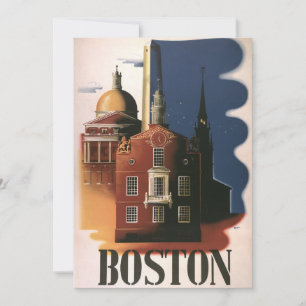 Vintage Boston, Massachusetts Paul Reveres Ride