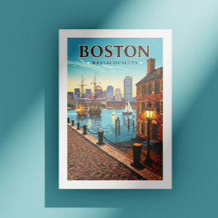 Vintage Boston Massachusetts Vykort