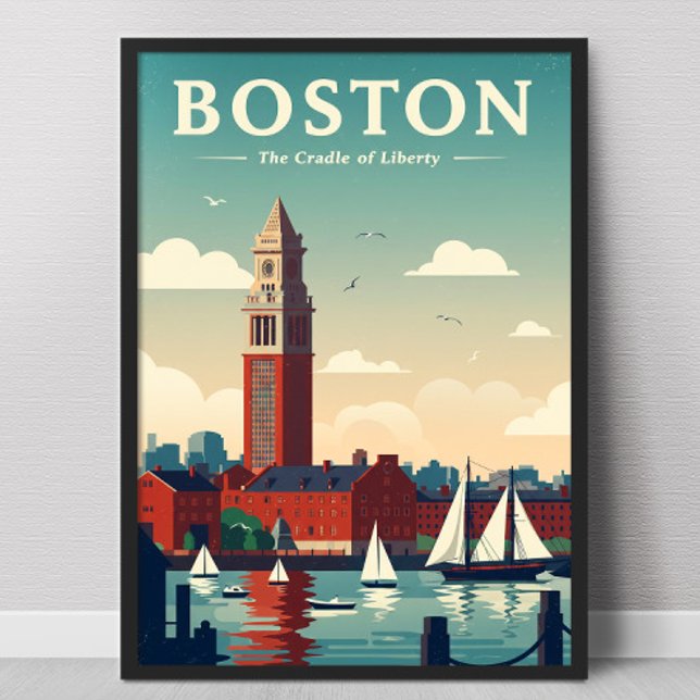 Vintage Boston Poster (Skapare uppladdad)