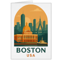 Vintage Boston-resemål – Retro USA