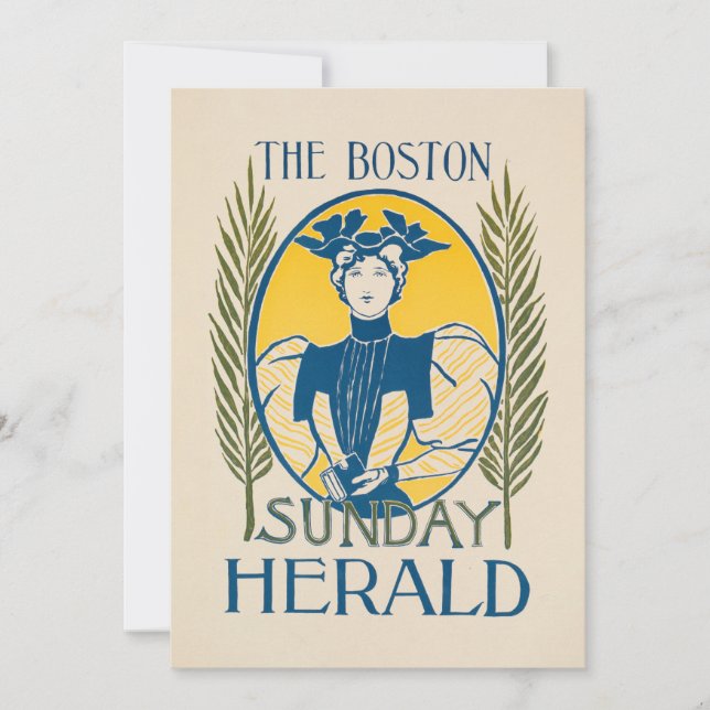 Vintage Boston Söndag Herald (Framsida)