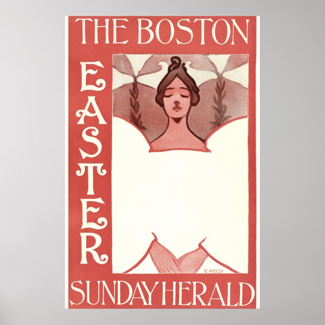 Vintage Boston Söndag Herald Cover Poster (Framsidan)