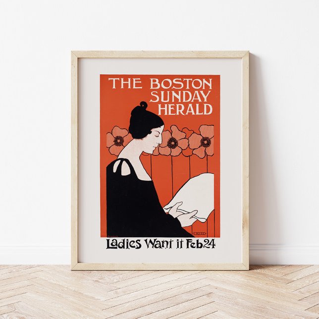 Vintage Boston Söndag Herald Poster (Skapare uppladdad)