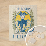 Vintage Boston Söndag Herald Pussel<br><div class="desc">Herald Boston Söndag (ca 1890-1920) | Vintage Tidningen Boston Söndag Herald illustrerar från 1900-talet i tidigt. Använda verktygen för att lägga till anpassningsbar eller anpassa bilden.</div>