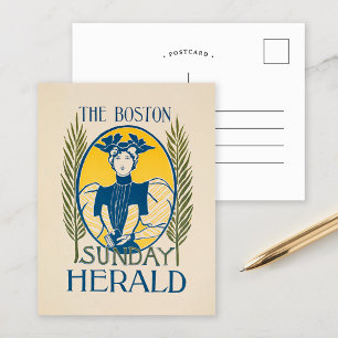 Vintage Boston Söndag Herald Vykort