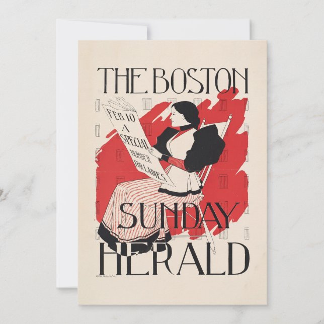 Vintage Boston Söndag Herald Women's Edition (Framsida)