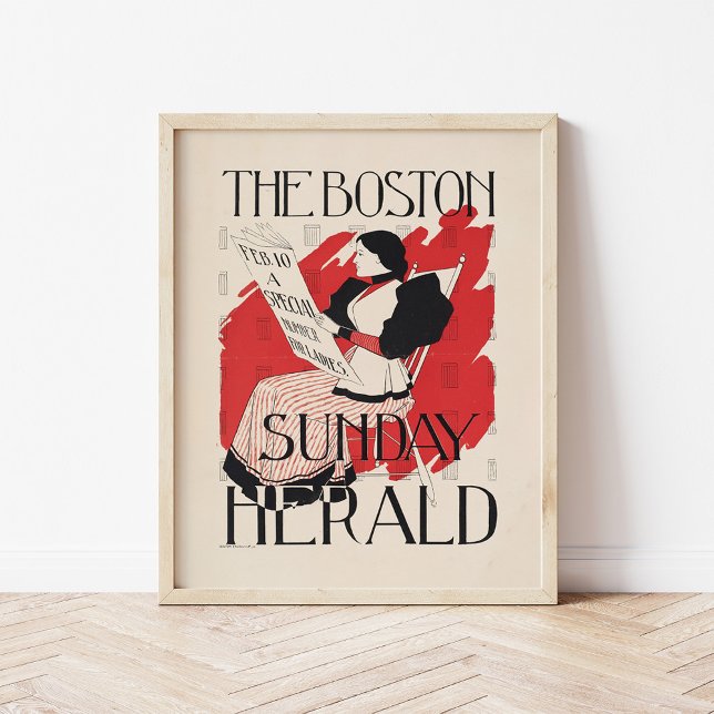 Vintage Boston Söndag Herald Women's Edition Poster (Skapare uppladdad)