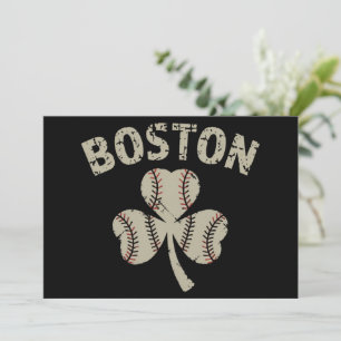 Vintage Boston St patrick's day Irish Shamrock Inbjudningar