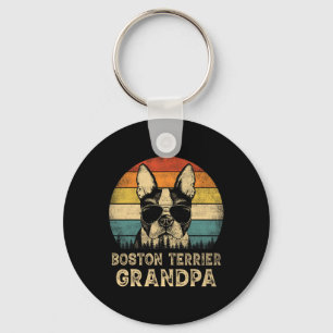Vintage Boston Terrier Farfar Hundälskare Fadersda Nyckelring