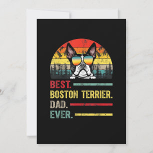 Vintage Boston Terrier Hund älskare Fars dag-gåvor Meddelande