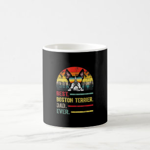 Vintage Boston Terrier Hund älskare Fars dag Gift Kaffemugg