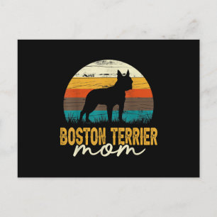 Vintage Boston Terrier Mamma Hundälskare Mors Dag Helg Vykort