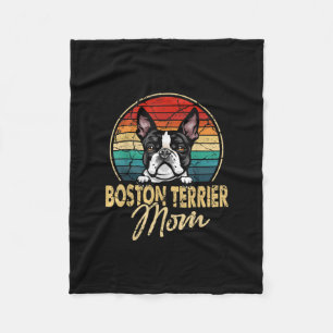 Vintage Boston Terrier Mamma Rolig hund Älskare-gå Fleecefilt