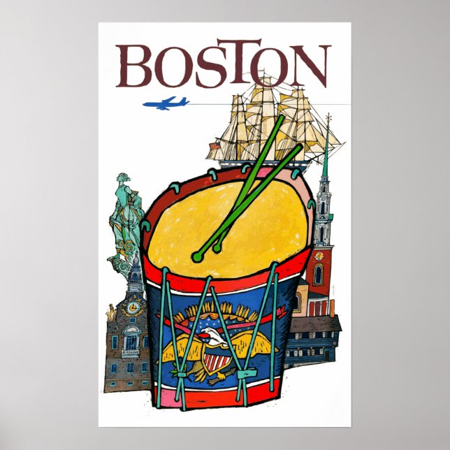 Vintage Boston Travel Poster (Framsidan)