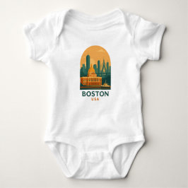 Vintage Boston USA Travel – Retro City Art T Shirt