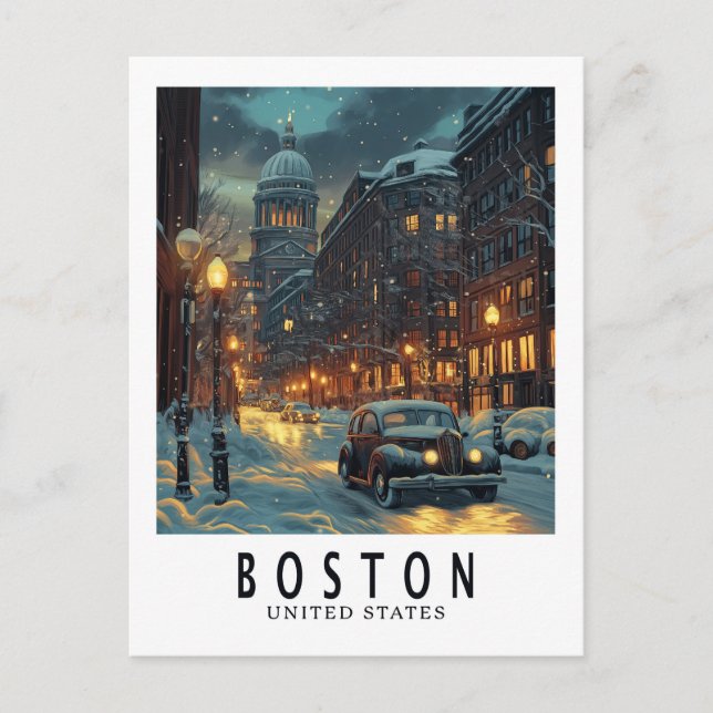 Vintage Boston Vykort (Framsida)