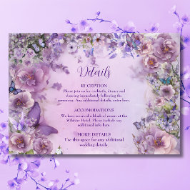 Vintage Botanical Butterfly Lavender Tilläggskort