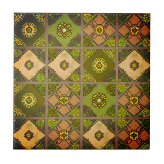 Vintage Botanical Charm Earthy Tones Kakelplatta
