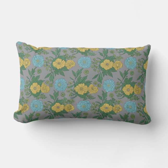 Vintage Botanical Cushion" Lumbarkudde (Framsida)