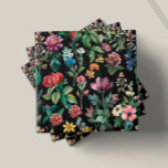 Vintage Botanical Elegance Black Kakelplatta<br><div class="desc">Lägg dig i den tidlösa skönheten hos vår "Vintage Botanical Elegance"-samling, designad för att lägga till en liten bit naturarv till vilket rum som helst. Varje keramisk platta har en lush tableau med vintage-inspirerade blommigtar som återges i exquisite water color tons mot en klassisk svart bakgrund. De här plattorna är...</div>