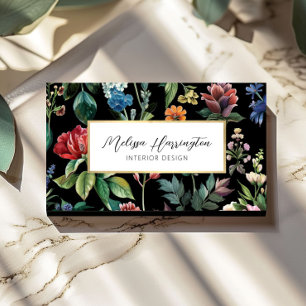 Vintage Botanical Elegance Designer Visitkort