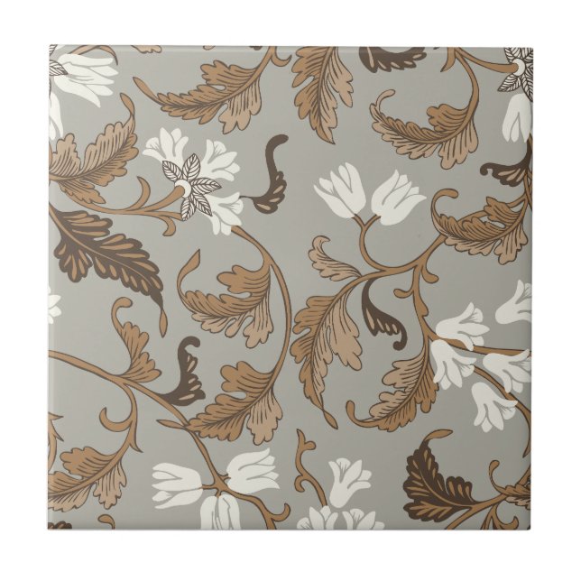 Vintage Botanical Elegance Kakelplatta (Framsidan)