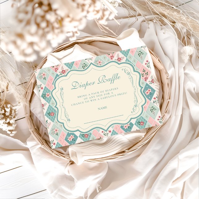 Vintage Botanical Garden Diapper Raffle Tilläggskort (Skapare uppladdad)