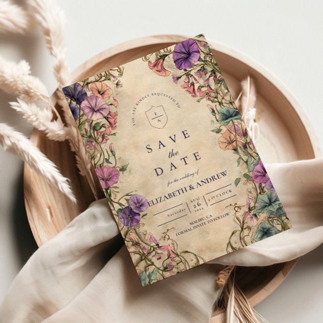 Vintage Botanical Garden Wedding Spara Datumet (Skapare uppladdad)