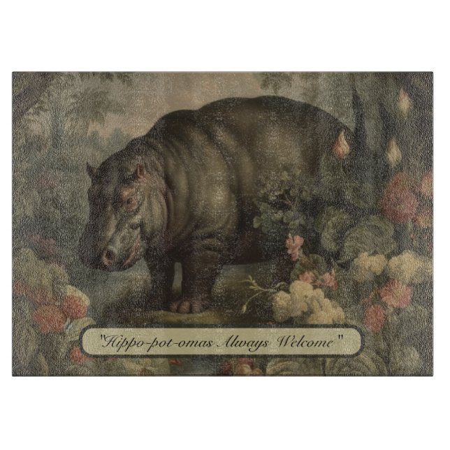 Vintage Botanical Hippo, anpassade (Framsidan)
