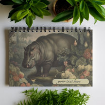 Vintage Botanical Hippo, anpassade