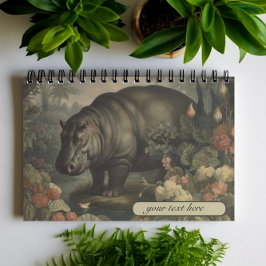 Vintage Botanical Hippo, anpassade Anteckningsbok