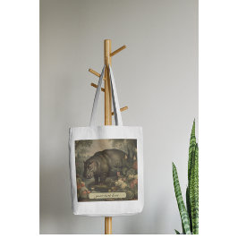 Vintage Botanical Hippo, anpassade Tygkasse
