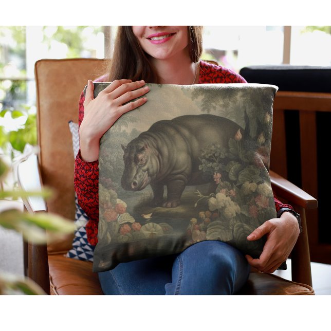 Vintage Botanical Hippo Kudde (Skapare uppladdad)