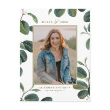 Vintage Botanical Löv White Photo Studenten