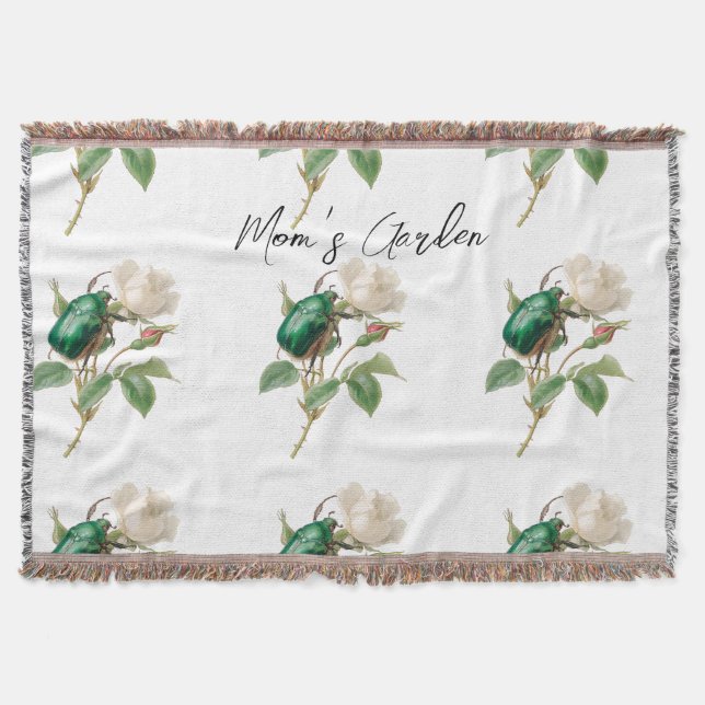vintage botanical Mamma's Garden Flowers Filt (Framsidan)