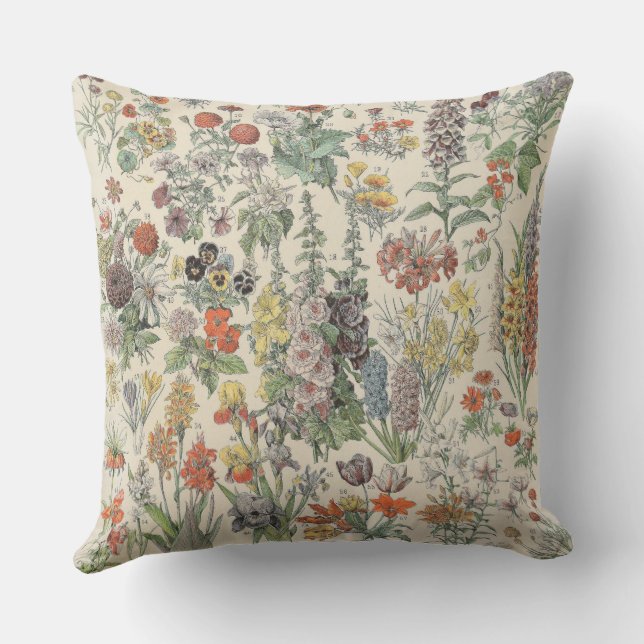 Vintage Botanical Pattern Kudde (Baksida)