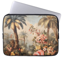 Vintage Botanical Scene with Palms Laptop Fodral