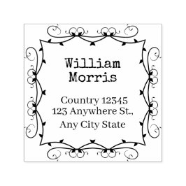 Vintage Botanical Square Custom Address Stamp Självfärgande Stämpel