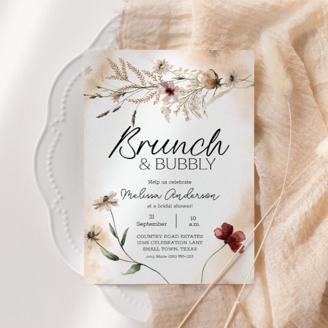 Vintage Botanical Tiny Blommigt Möhippa Brunch (Skapare uppladdad)