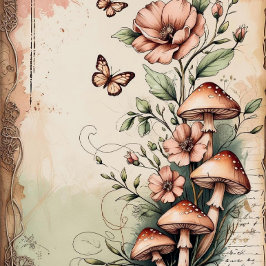 Vintage Botanical Whispers Scrapbookpapper